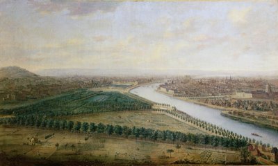 Paris, view from above the Champs-Elysees, c.1740 by Charles Leopold Grevenbroeck